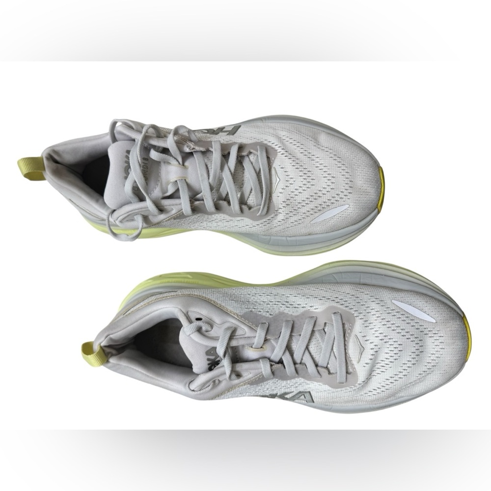 Hoka White and Light Yellow Athletic Shoes - Picture 5 of 7